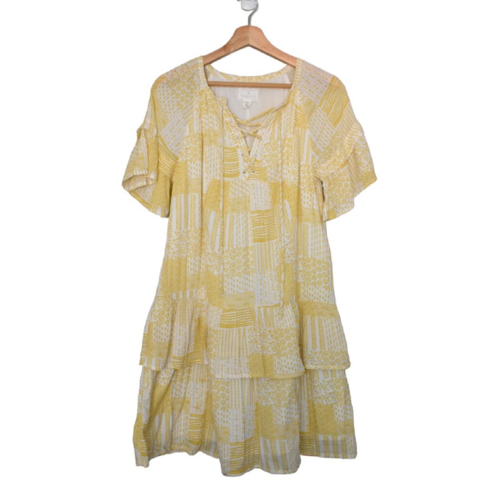 Caslon Ruffle Patchwork Mini Dress - image 2